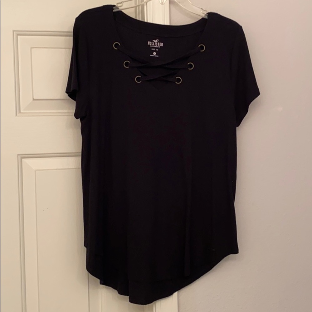 NEW HOLLISTER EASY TEE BLACK LARGE